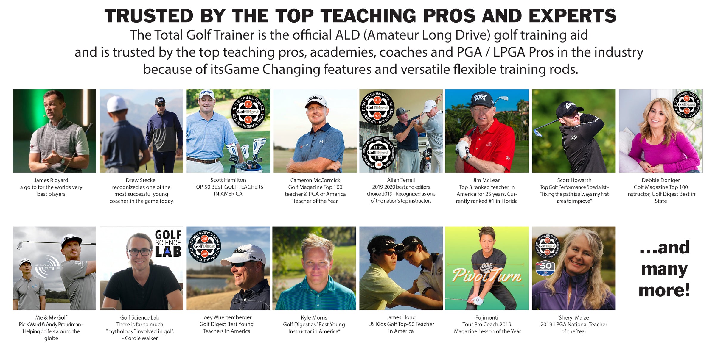 The Total Golf Trainer coaching team